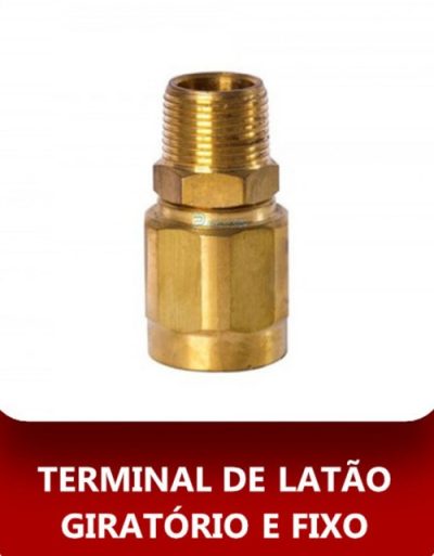 Terminal de latão giratório e fixo
