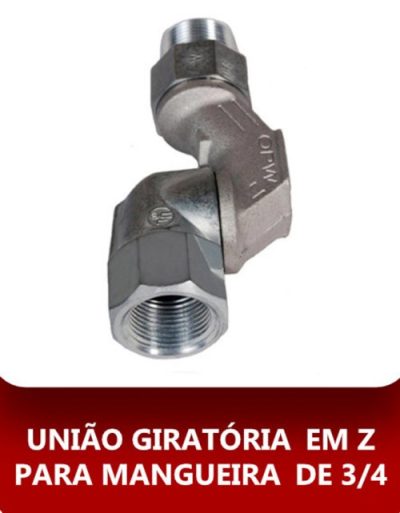 União giratória em Z para mangueira de 3/4"
