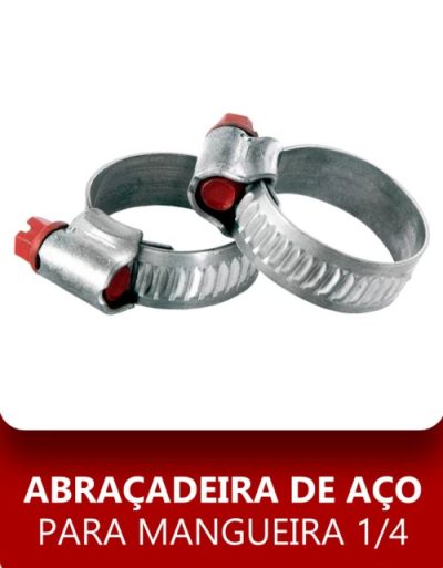 Abraçadeira de Aço para Mangueira 1/4