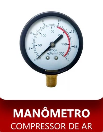 Manômetro Compressor de Ar