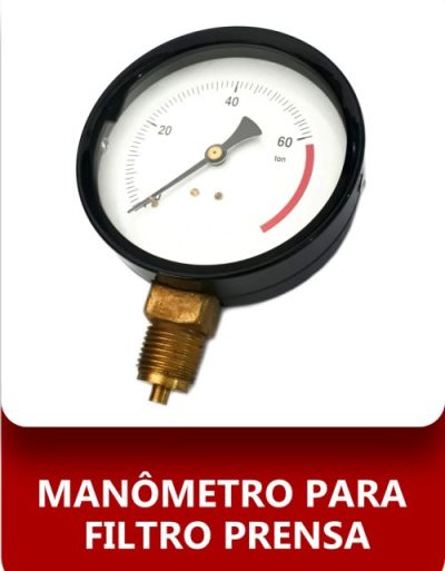 Manômetro para Filtro Prensa