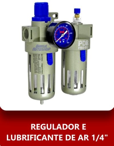 Regulador e Lubrificante de Ar 1/4"